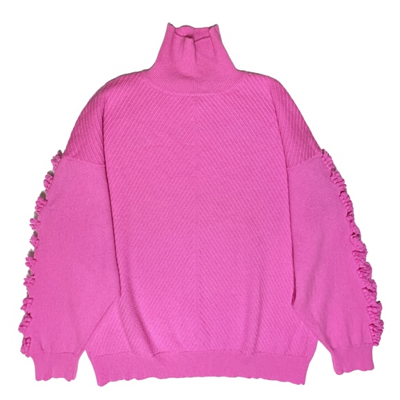 BARRIE | Cashmere Timeless Roll-Neck Jumper Pull Over Sweater Chanel Owned Pink - Picture 2 of 14